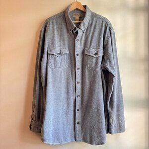 Duluth Trading Co. Men's Long-Sleeved Button-Down Cotton Shirt Size XLT